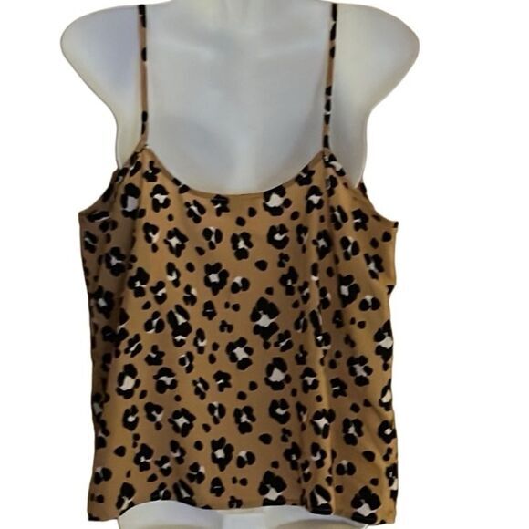 Thakoon Collective women’s cami Size 14 animal print slip tank boho V-Neck - Picture 3 of 8
